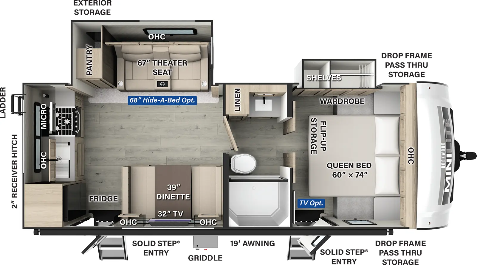 Rockwood Mini Lite 2515S Floorplan